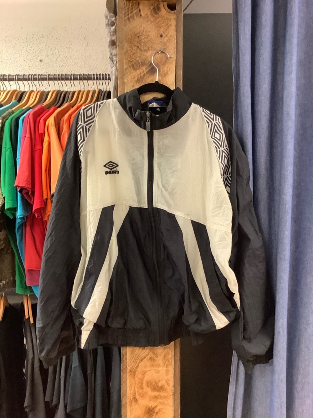 Umbro Black and White Retro Track Jacket